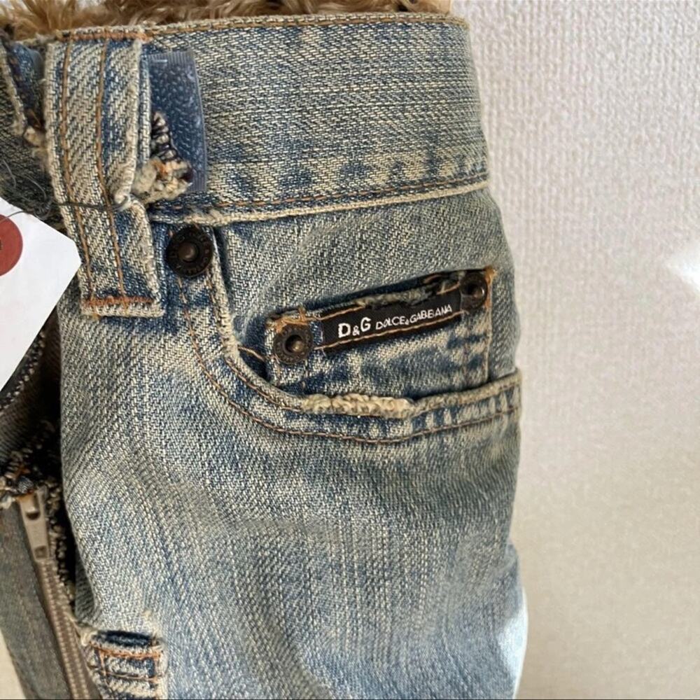 Dolce & Gabbana D&G Vintage Blue Denim Jean Boots - Picture 5 of 9